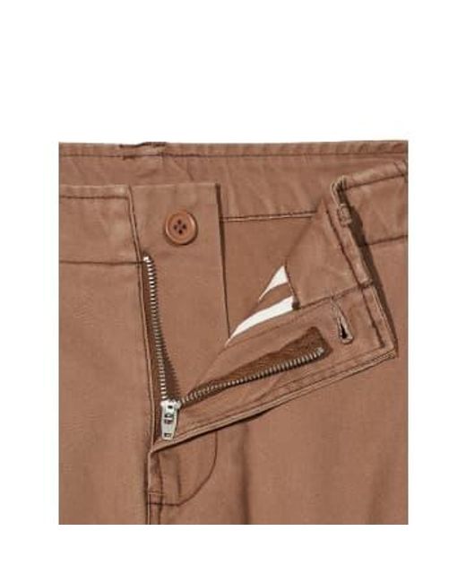 PARTIMENTO Vintage Washed Cargo Pants In Brown Medium for men