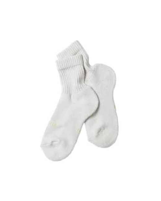 Mini calcetín tripulación pila todos los días gris claro RoToTo de color White