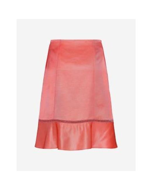 Boss Vileina Ladder Stitch A Line Skirt Col: Pink, Size: 12