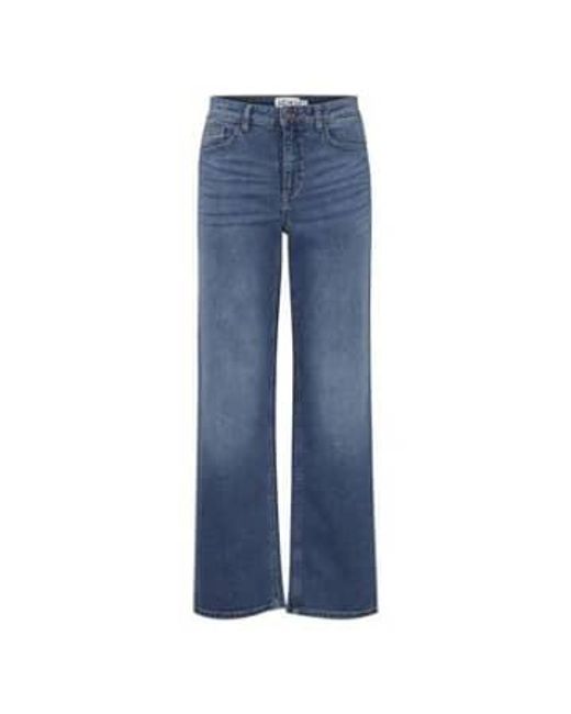 Twiggy Loose Fit Straight Jeans Medium di Ichi in Blue