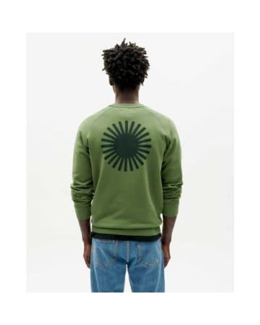 Cactus Sol Sweatshirt di Thinking Mu in Green da Uomo