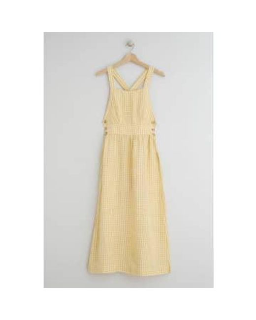 Indi And Cold Backless Sundress White Gingham Check Organic Cotton di Every Thing We Wear in Metallic