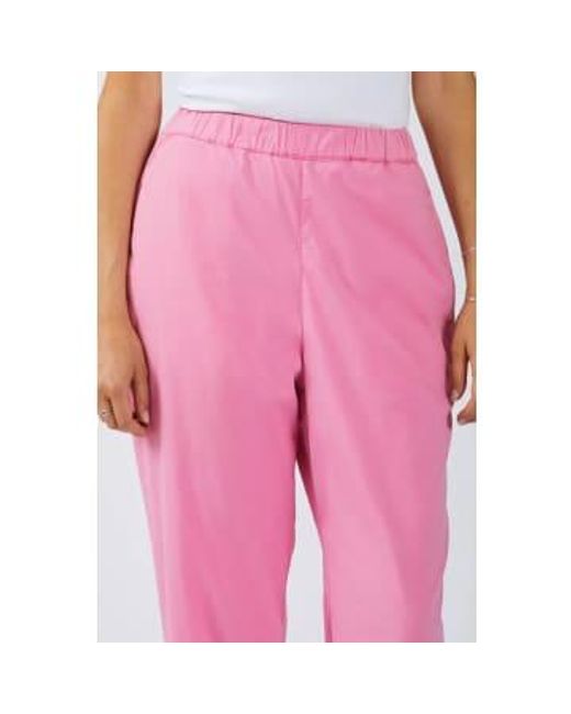 Pantalon rose capri en parachute Reiko en coloris Pink