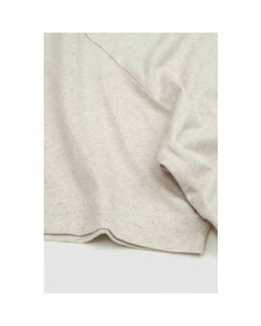 Camiseta simple jersey de lino de algodón orgánico Margaret Howell de hombre de color White
