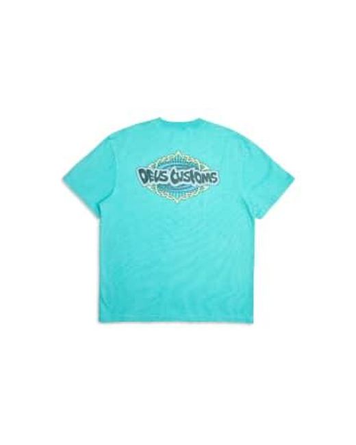 Deus Ex Machina Blue Jam T-shirt Turquoise Medium for men