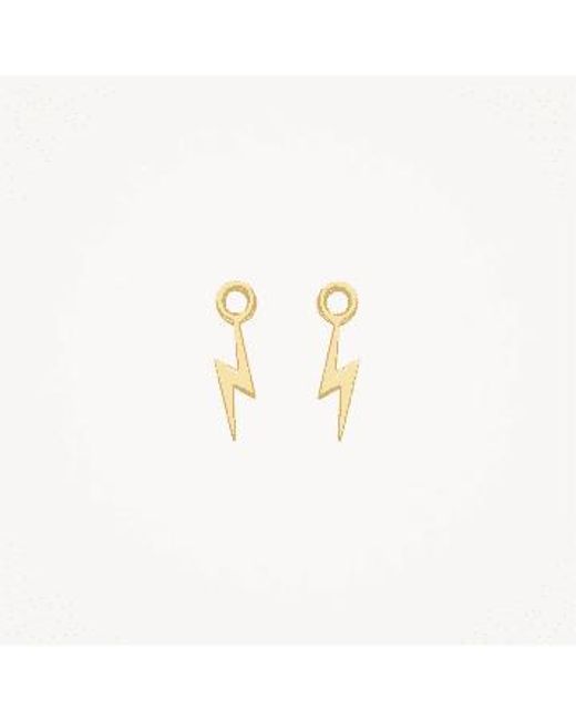 Blush Lingerie Metallic 14k Gold Lightning Earring Charms