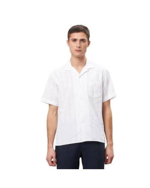 Hartford White Palm Mc Woven Short Sleeve Shirt / M for men