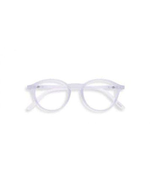 Izipizi White Reading Glasses #d Violet Dawn Diopter +2.5