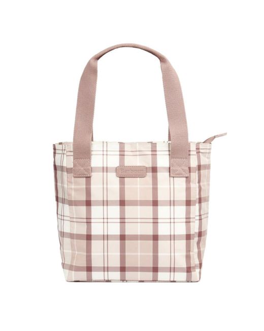 Barbour Tartan Lunch Bag Dewberry in Pink