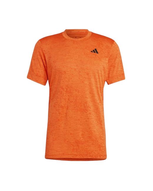 adidas T Shirt Freelift Uomo Prered/black in Orange for Men | Lyst