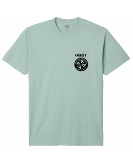 Obey Green Stay Alert T-shirt for men