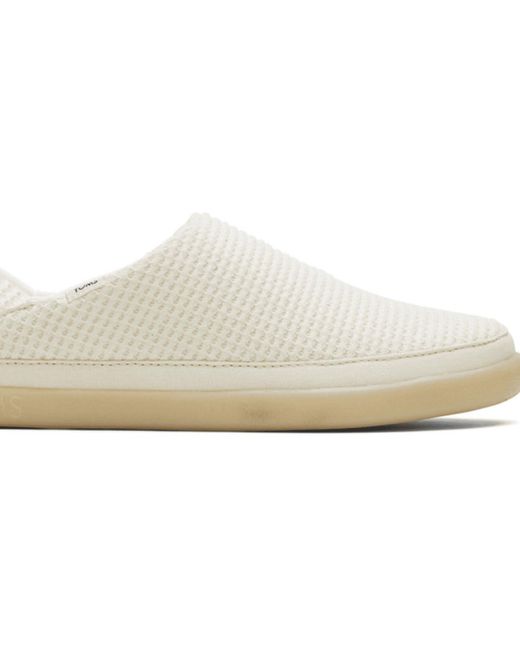 TOMS Synthetic Ezra Waffle Slipper Natural in White | Lyst