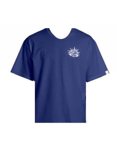 Replay Blue Genderless Crew Neck 9zero1 Logo T-shirt L for men