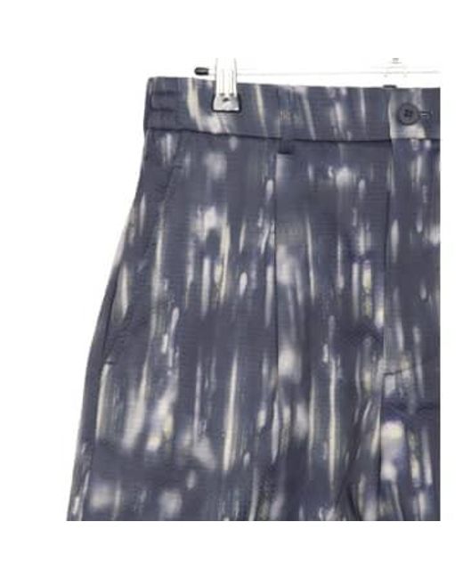 Welter Shelter Blue Pleated Shorts Printed for men