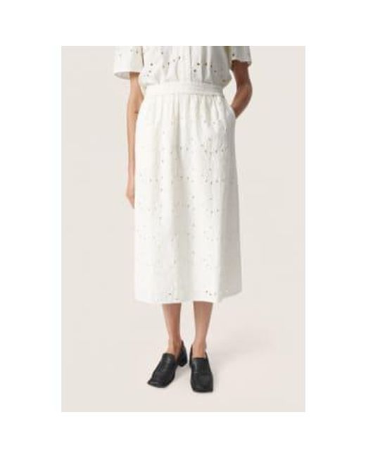 Kiara Skirt In Whisper di Soaked In Luxury in White