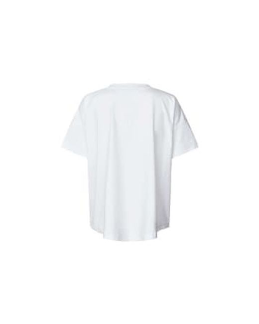 Rabens Saloner White Margot Love T-shirt