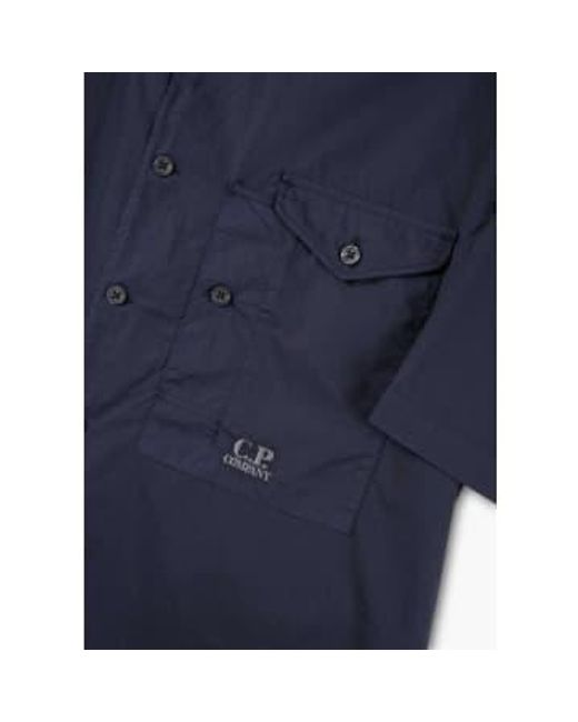 Camisa manga corta hombres en eclipse total C P Company de hombre de color Blue