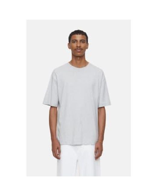 Closed White T -shirt Organic Cotton Jersey Gray S for men