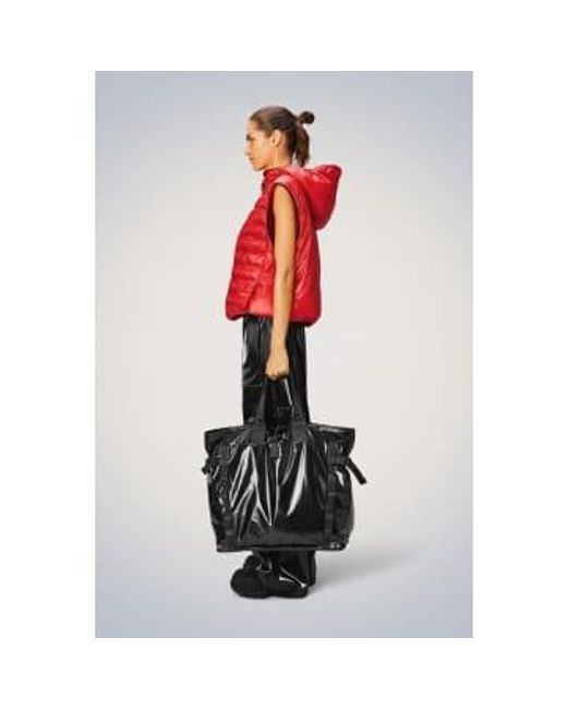 Rains Black Sibu Shopper Bag Polyester for men