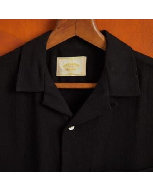 Portuguese Flannel Black Pique Shirt M for men