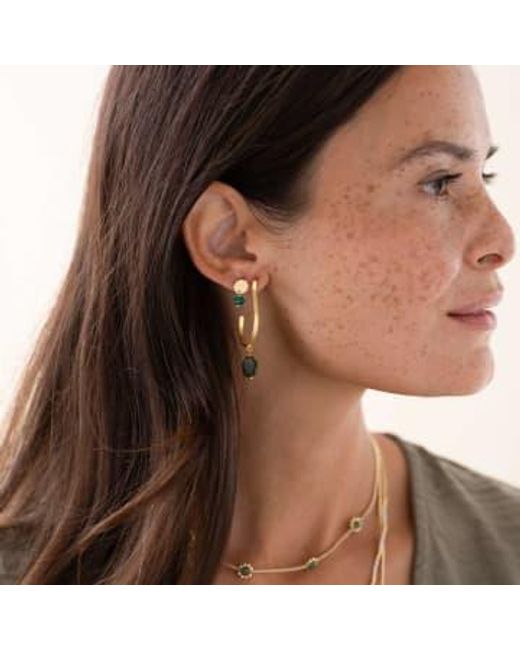 A Beautiful Story Metallic Earrings Attracted Aventurine Sustainable & Fairtrade Choice