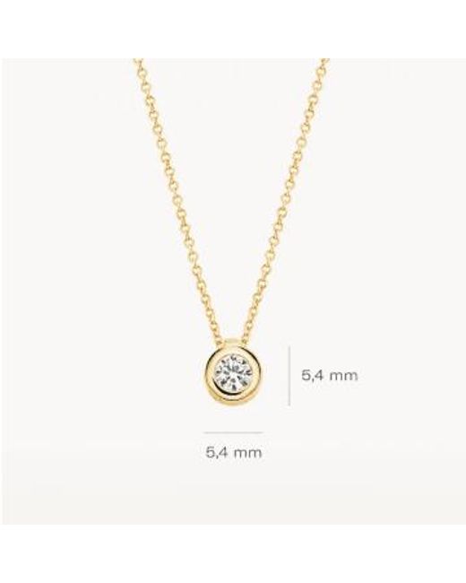 Blush Lingerie Metallic 14k Gold 5.5mm Zirconia Circle Set Necklace