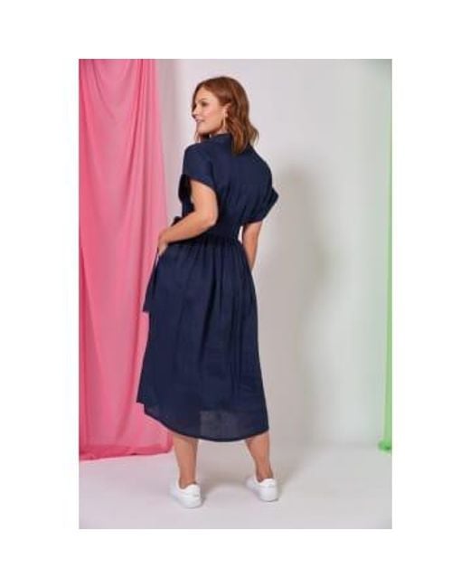 Eb And Ive Linen Shirt Dress di Eb & Ive in Blue