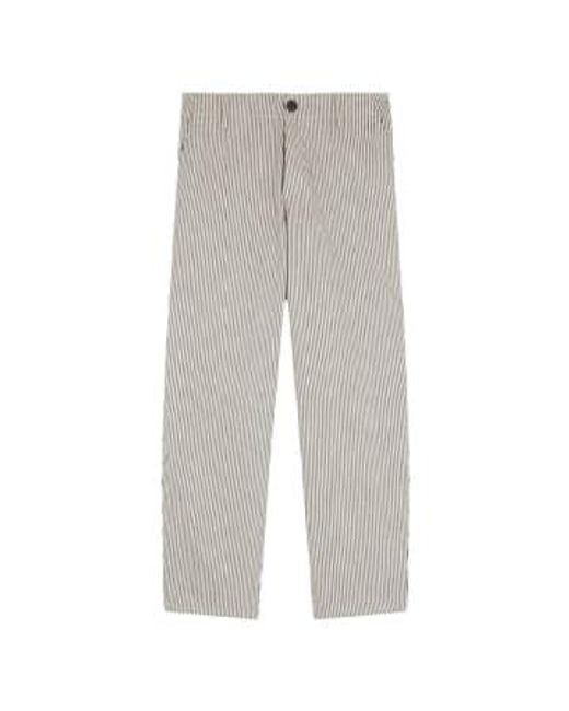Leon & Harper Natural Armina Stripe Trousers 34