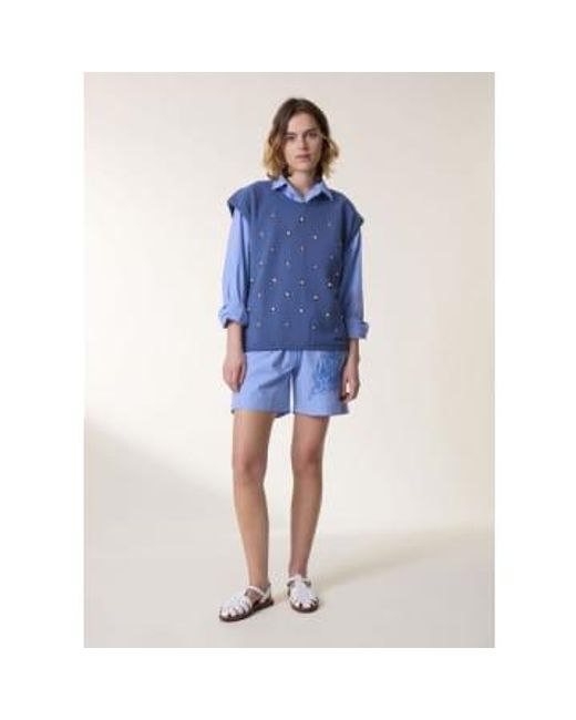 Leon & Harper Blue Sirop Precious Sweatshirt Lavender M