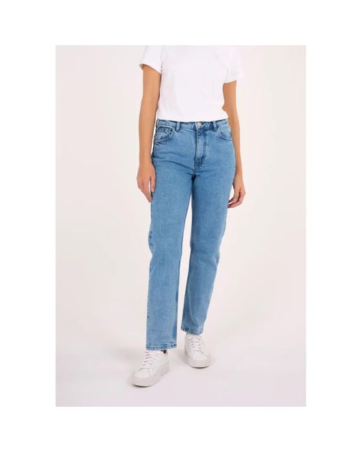 Knowledge Cotton Apparel Mom Iris Jeans in Blue | Lyst