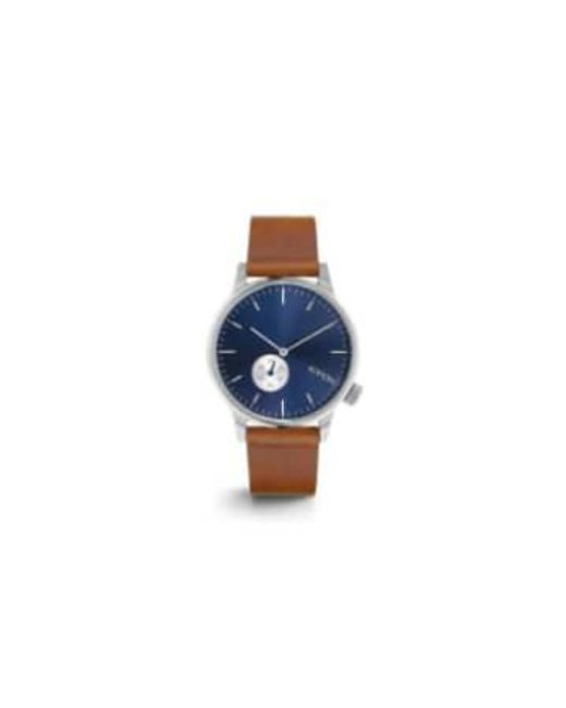 Cognac Winston Sub Wristwatch di Komono in Blue da Uomo