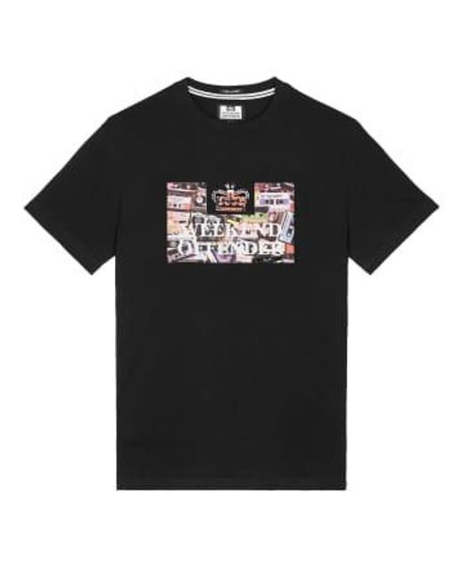Camiseta manga corta keyte Weekend Offender de hombre de color Black