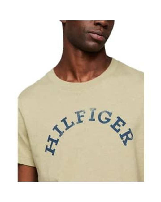 T Shirt For Man Mw0Mw34432 L9F di Tommy Hilfiger in Natural da Uomo