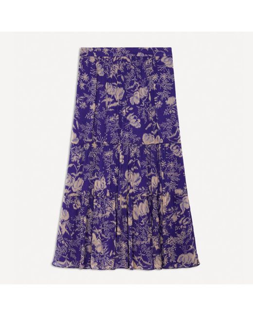 Uria Violet Floral Print Midi falda Ba&sh de color Purple
