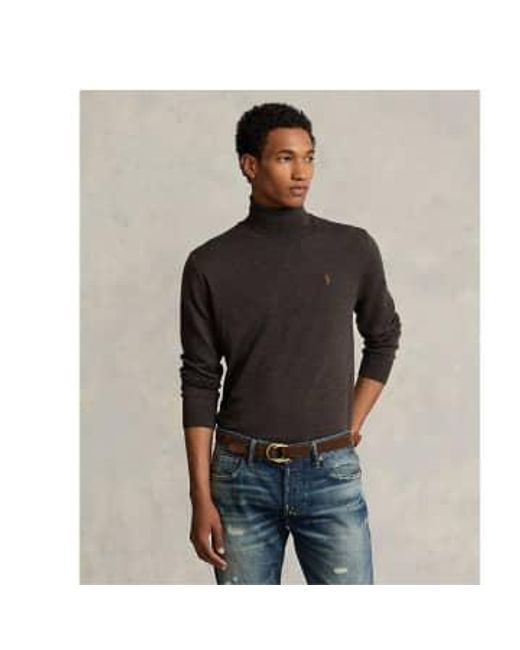 Suéter cuello tortuga lana Ralph Lauren de hombre de color Gray