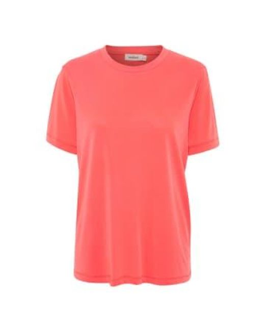 Soaked In Luxury Pink Slcolumbine Hot Coral Loose Fit T-shirt Xs