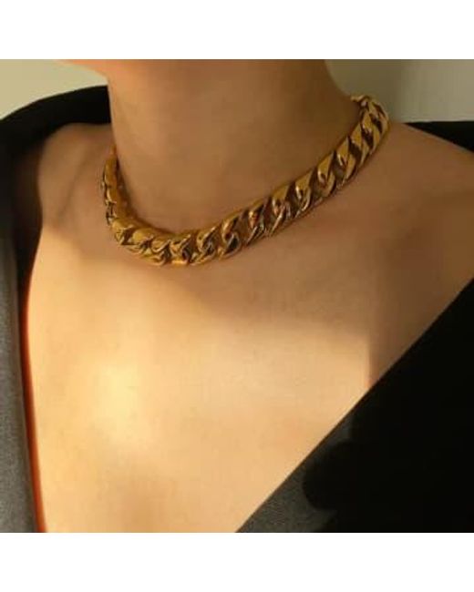 Mini collier chaîne épais Anisa Sojka en coloris Metallic