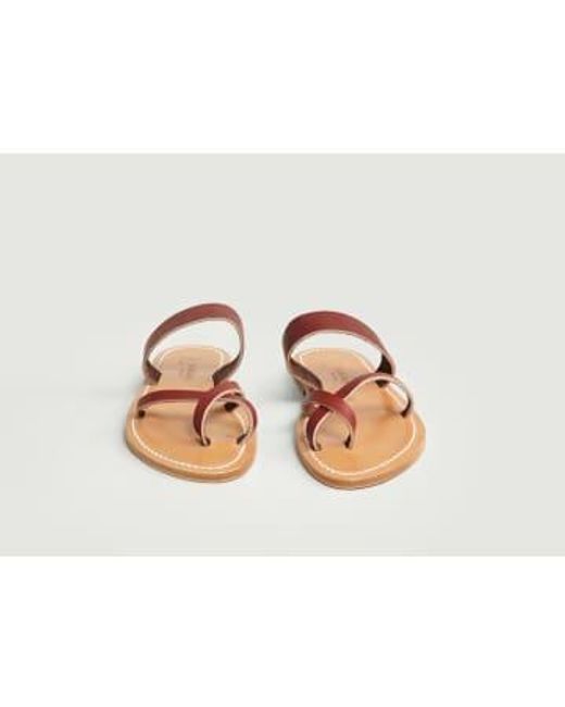 K. Jacques Red Tonkin Sandals