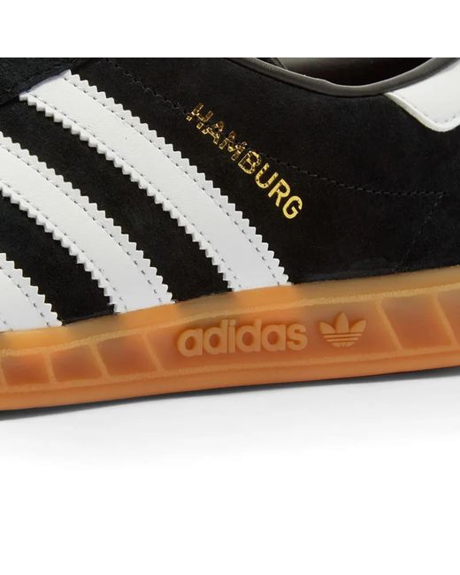 adidas hamburg trainers black and yellow