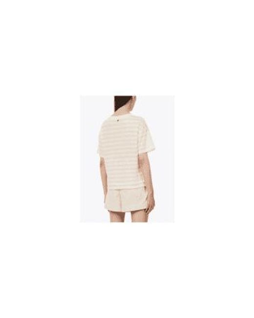 Weekend by Maxmara White Falla Striped Short Sleeve T-shirt Col: Stripe,