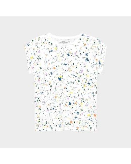 Visby Terrazzo T Shirt di Dedicated in White