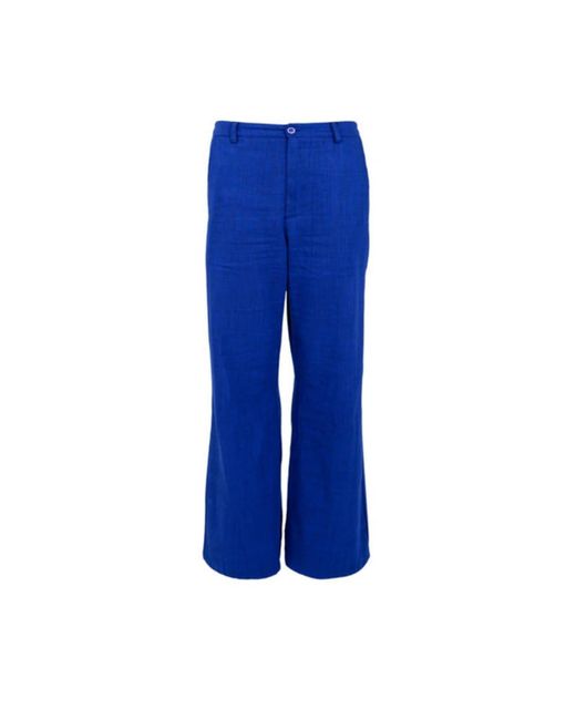 Black Colour Box Pants in Blue | Lyst