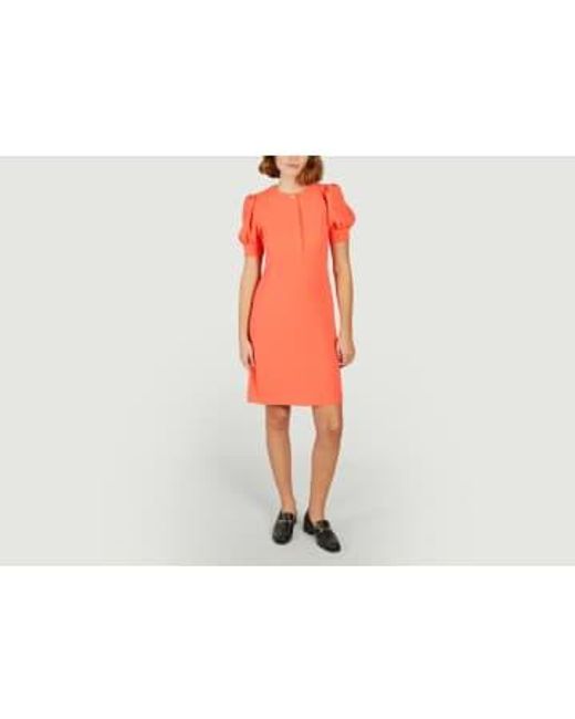 Tara Jarmon Orange Roucoule Dress 36
