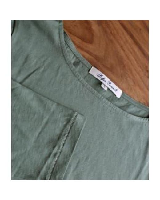 STEFAN BRANDT Green Cotton Shirt Elsa 3/4 Sleeves S /