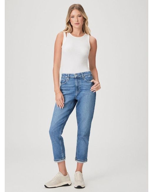 PAIGE Blue Brigitte Jeans With Cuff Le Club