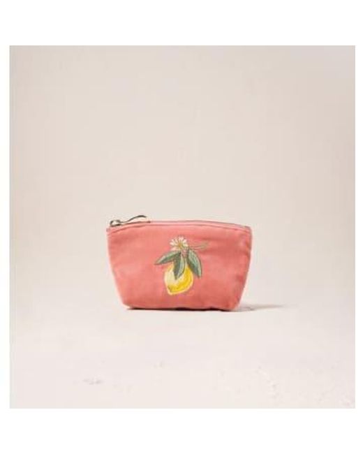 Bolso monedas flor limón Elizabeth Scarlett de color Pink