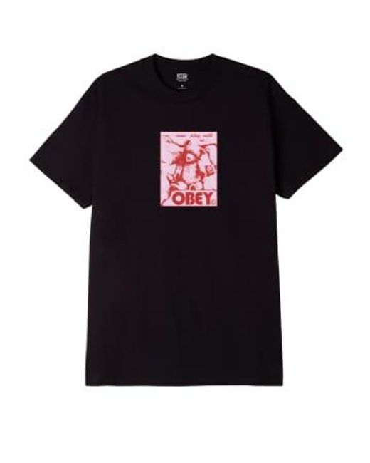 Obey Black Come Play With Us T-shirt for men