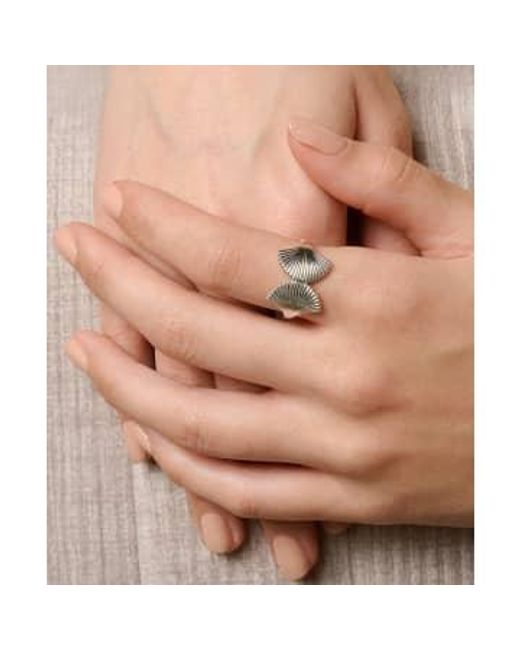 Ariel anillo plata Zoe & Morgan de color Brown