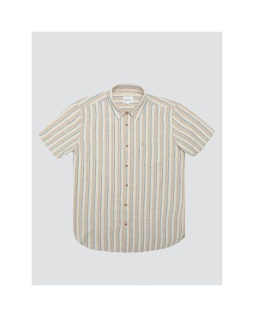 Ben Sherman Gray Camisa De Rayas Mod for men