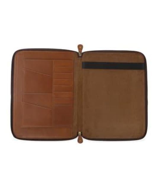 VIDA VIDA Brown Leather A4 Document Holder for men